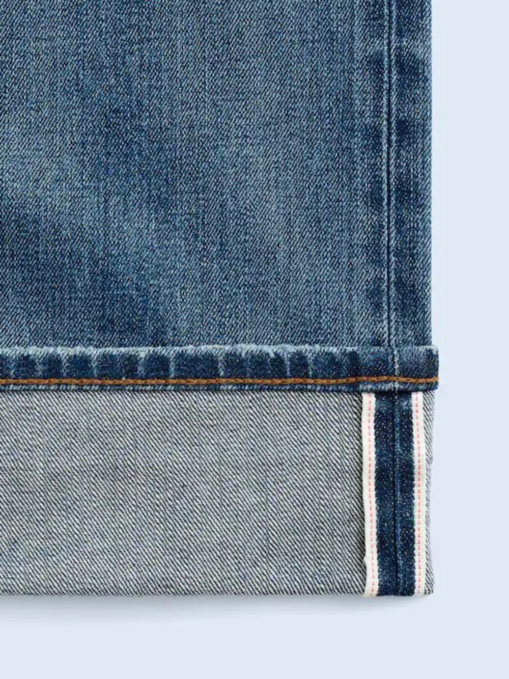 Madewell Men's Blue Washed Straight Jeans - Picture 5 of 11